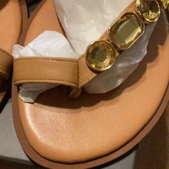 New Vince camuto asymmetrical toe ring leather sandals 7.5W - Picture 12 of 13